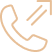Icône de téléphone beige en contour noir, avec des ondes sonores indiquant un appel ou une communication en cours.